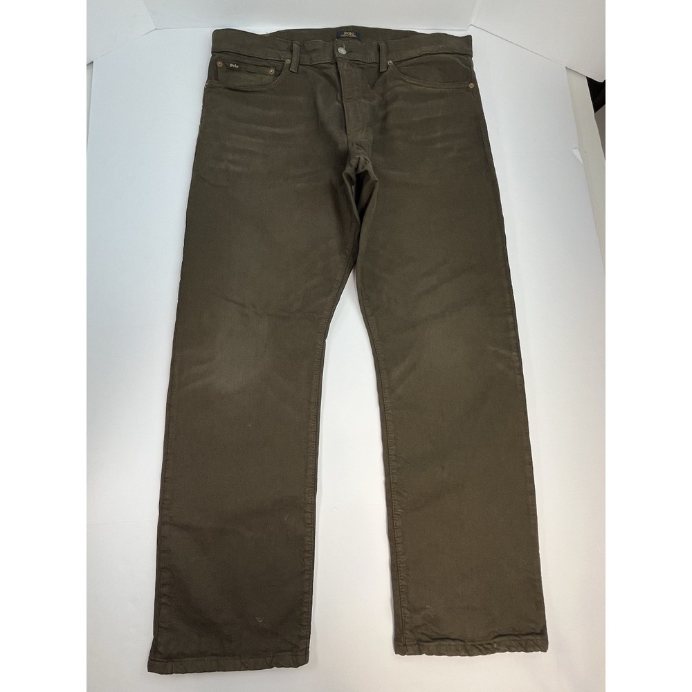 Polo Ralph Lauren Classic Fit Jeans Men's 38x32 Relaxed Straight Brown Denim